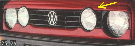 VW Golf II szemöldök, 4 lámpás, felső