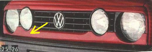 VW Golf II szemöldök, alsó